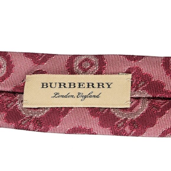 Burberry 100% Silk Multi-Color Patterned Men's Tie - Picture 4 of 5